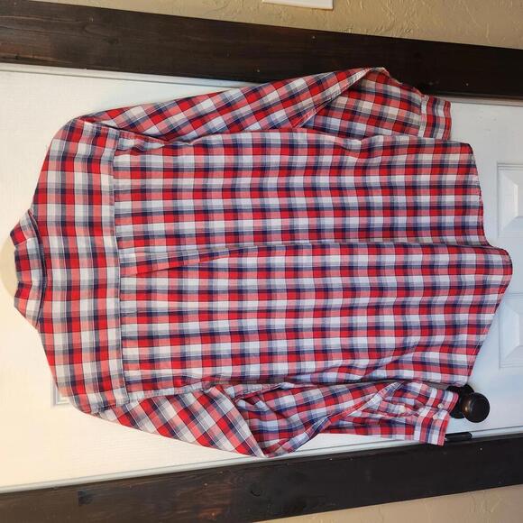 Wrangler Riata Women's XXL Red Plaid Button-Up Shirt - Picture 2 of 7